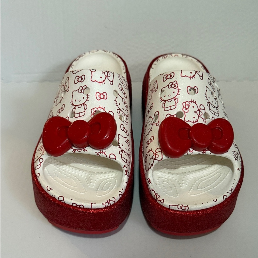 Hello Kitty Slippers - Red and White